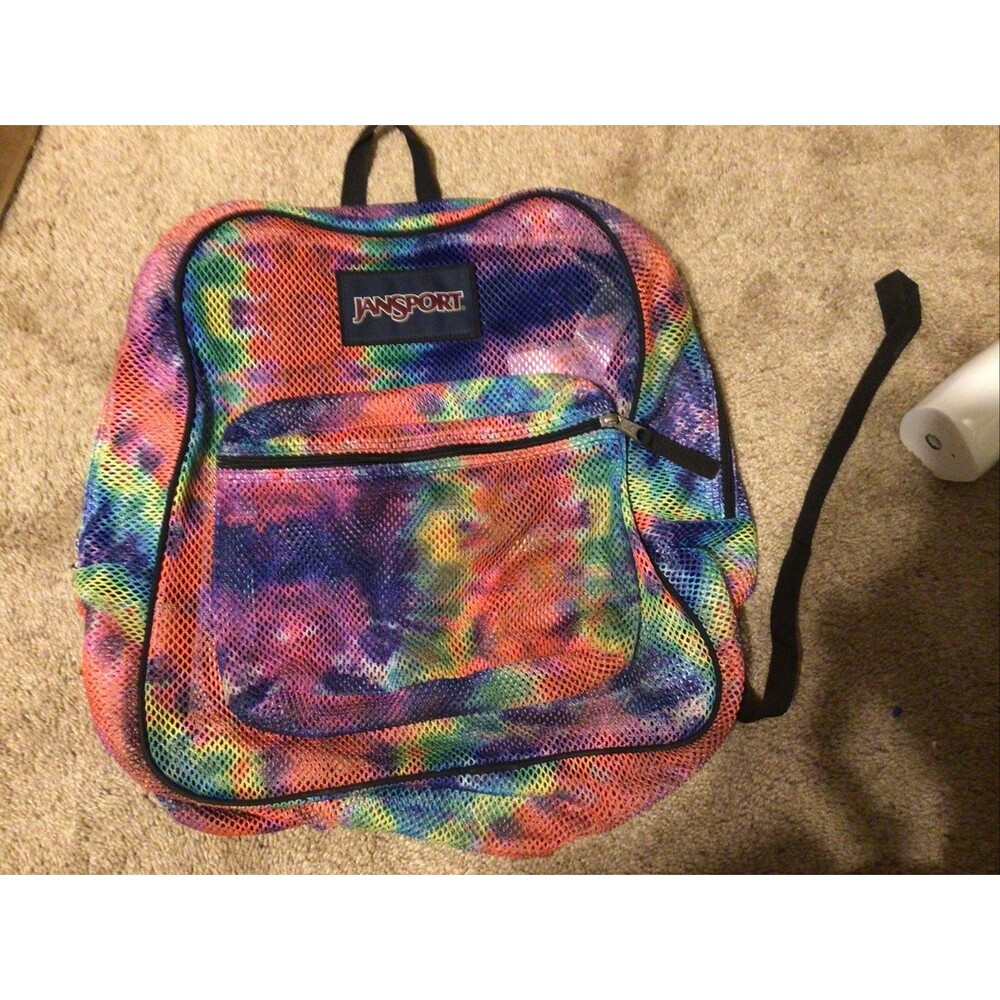 jansport tie dye mesh backpack